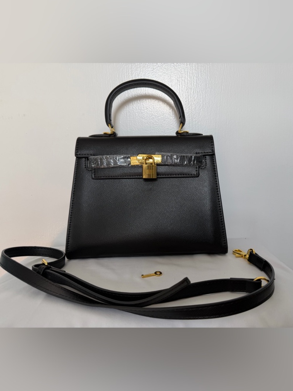 Vici Large Tracey Top Handle bag (designer inspired) with gold accents
